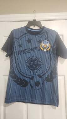 Striker Argentina National Team Graphic Soccer T-Shirt
